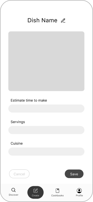 Start creating a recipe