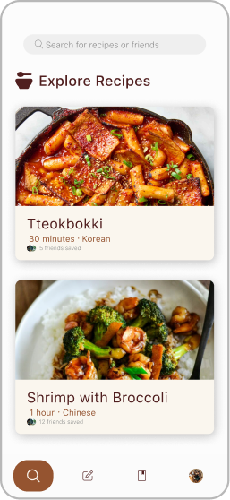 Discover home feed