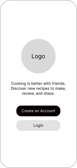 Create account landing